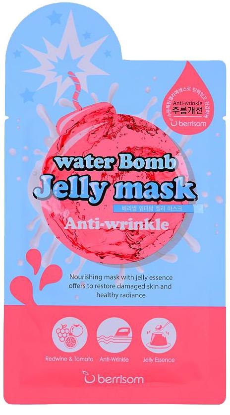 Маска для лица с желе антивозрастная Water Bomb Jelly Mask, Anti Wrinkle Berrisom