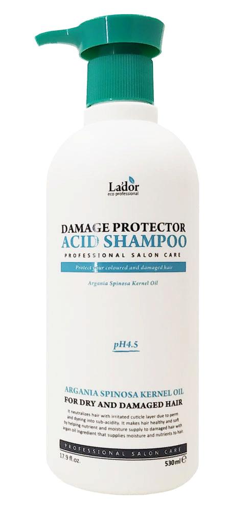 Шампунь для волос с аргановым маслом Damaged Protector Acid Shampoo, 530 мл Lador