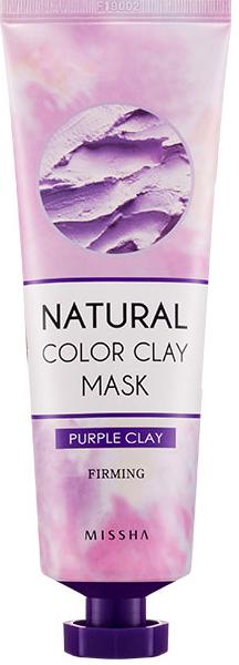 Маска для лица глиняная Natural Color Clay Mask Purple, Firming Missha