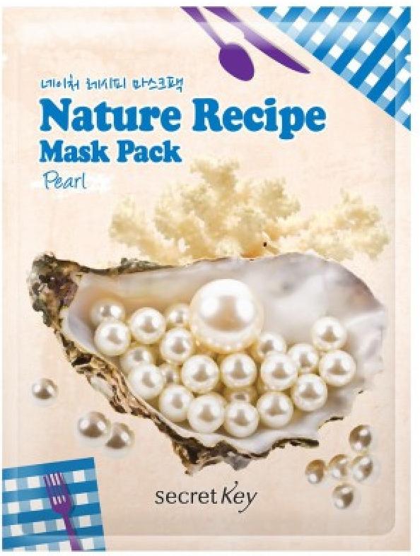 Маска тканевая жемчуг Nature Recipe Mask Pack Peal Secret Key