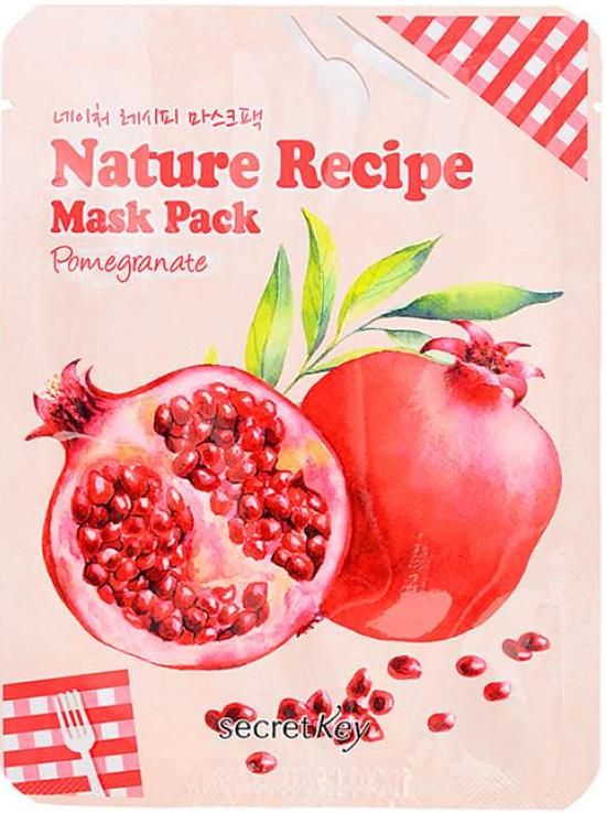 Маска тканевая гранат Nature Recipe Mask Pack Pomegranate Secret Key