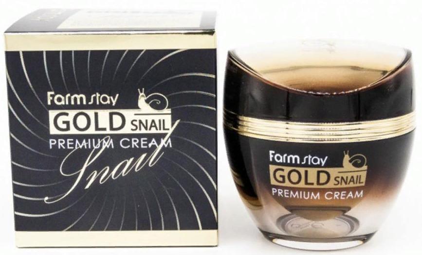 Крем премиальный с золотом и муцином улитки Gold Snail Premium Cream, 50мл FarmStay