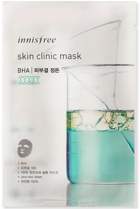 Маска для лица ультратонкая листовая Skin Clinic Mask Innisfree