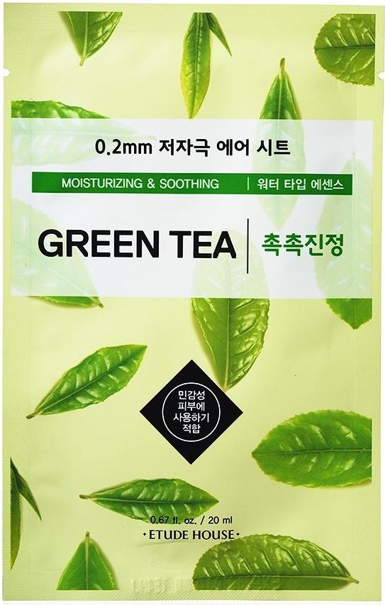 Маска для лица тканевая c зеленым чаем 0.2 Therapy Air Mask Green Tea, 20мл Etude House