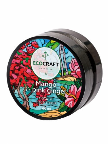 Маска для сияния кожи лица "Манго и розовый имбирь", 60г Ecocraft