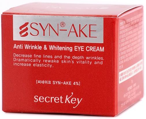 Крем для глаз с пептидом змеиного яда Syn-ake Anti Wrinkle & Whitening Eye Cream, 15г Secret Key