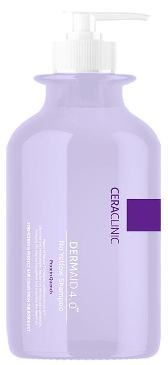 Шампунь для волос Ceraclinic 4.0 No Yellow Shampoo Protein Quench, 500мл Evas