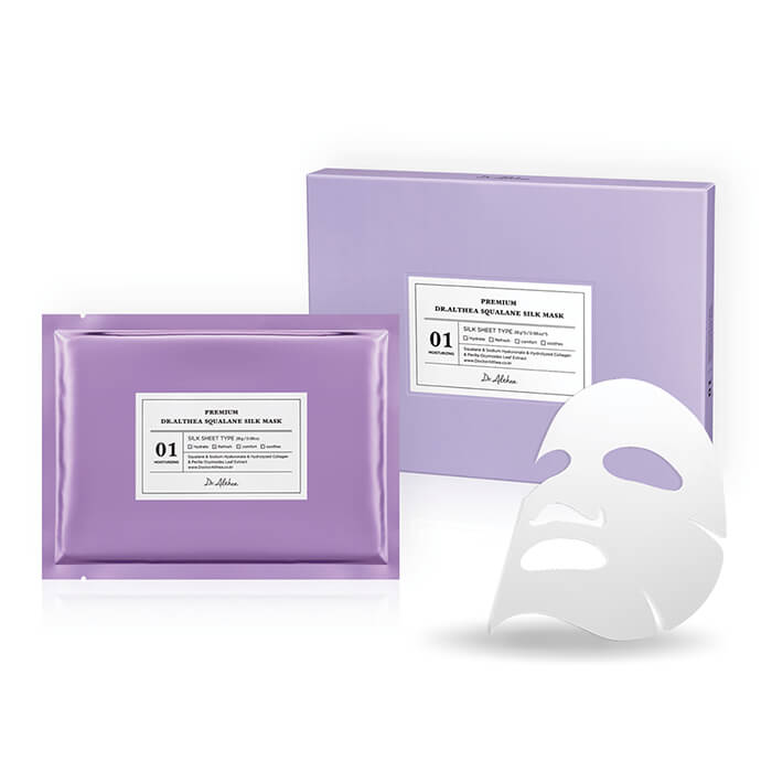 Маска для лица тканевая с гиалуроновой кислотой и скваланом Premium Squalane Silk Mask Dr.Althea Pro Lab