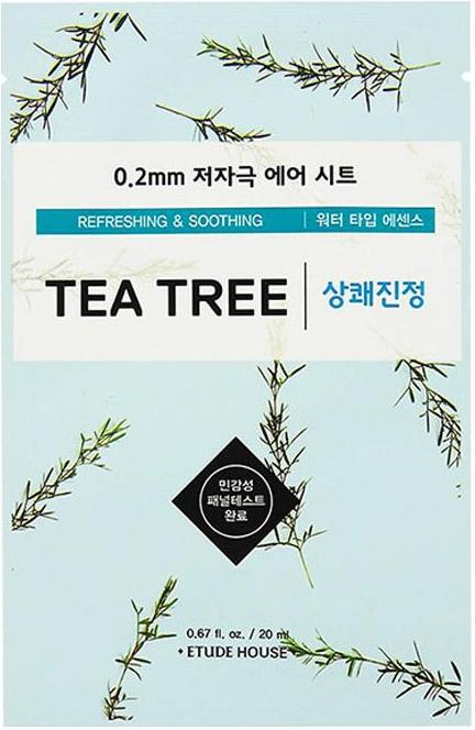 Маска для лица тканевая c экстрактом чайного дерева 0.2 Therapy Air Mask Tea Treek Ceramide Deep Moi Etude House