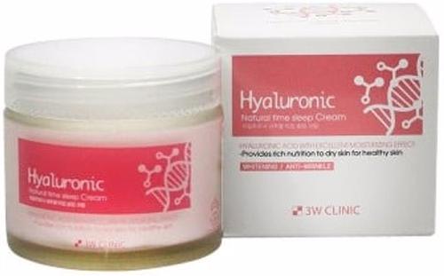 Крем для лица с гиалуроновой кислотой Hyaluronic Natural Time Sleep Cream, 70мл 3W Clinic