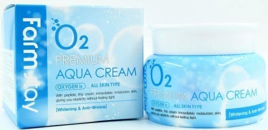 Крем увлажняющий с кислородом O2 Premium Aqua Cream, 100мл FarmStay
