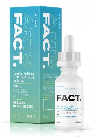 Сыворотка пилинг для лица с молочной кислотой Lactic Acid 5% + 3D Hyaluronic Acid 2%, 30мл Art&Fact