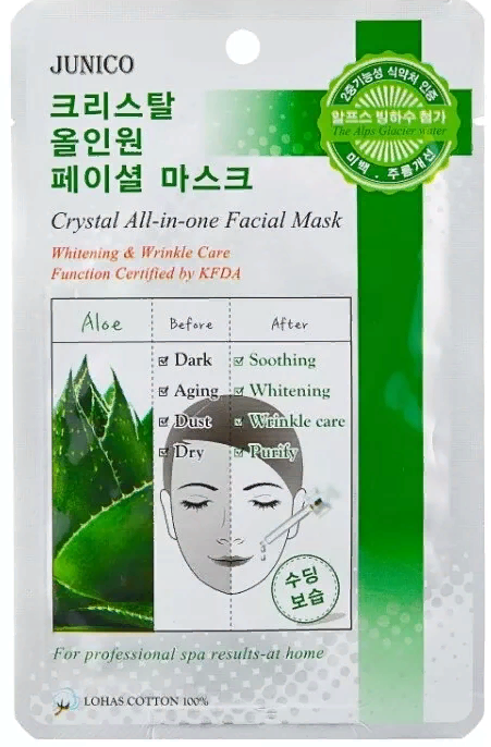 Маска для лица Junico Crystal All-In-One Facial Mask, 25г Mijin