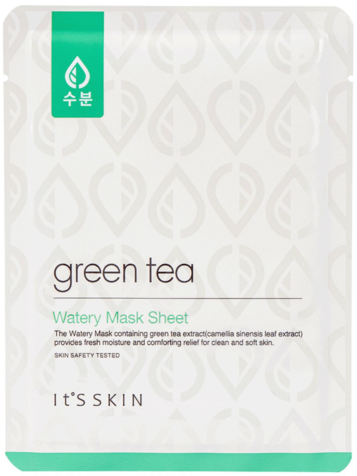 Маска для лица для жирной и комбинированной кожи Green Tea Watery Mask It's Skin