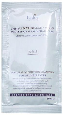 Шампунь органический Triplex Natural Shampoo, пробник, 10мл Lador