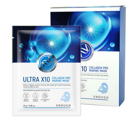 Маска тканевая для лица Ultra X10 collagen Pro Marine Mask, 25г Enough