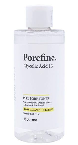 Тонер-пилинг с гликолевой кислотой Cleaning&Refine Glycolic Acid 1% Toner, 200мл JsDerma