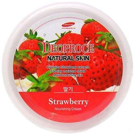 Крем для лица и тела на основе экстракта клубники Natural Skin Strawberry Nourishing Cream Deoproce