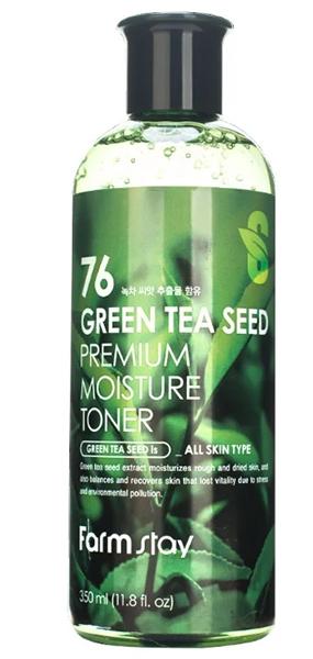 Тонер увлажняющий с семенами зеленого чая Green Tea Seed Premium Moisture Toner, 350мл FarmStay