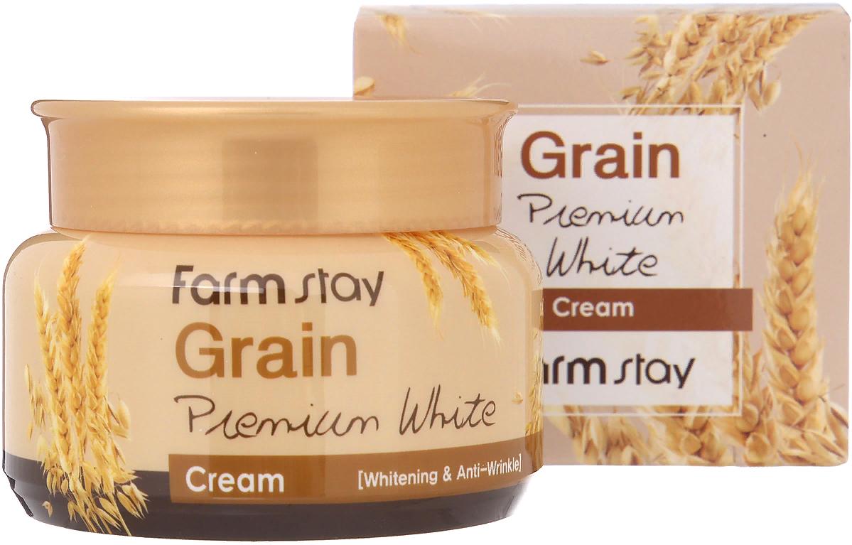 Крем осветляющий с маслом ростков пшеницы Grain Premium White Cream, 100мл FarmStay