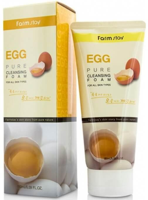 Пенка очищающая для сужения пор с яичным экстрактом Egg Pure Cleansing Foam, 180мл FarmStay