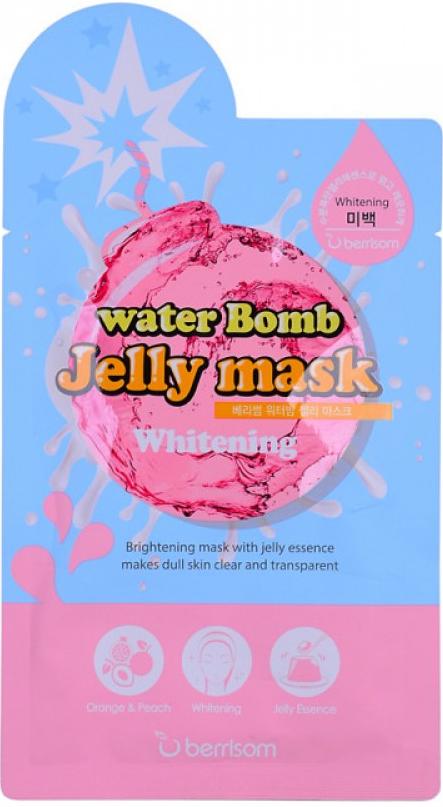 Маска для лица с желе осветляющая Water Bomb Jelly Mask,Whitening Berrisom