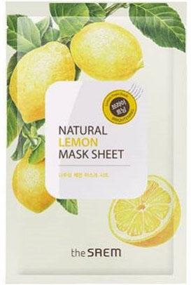 Маска тканевая Natural Mask Sheet Lemon, с экстрактом лимона The Saem