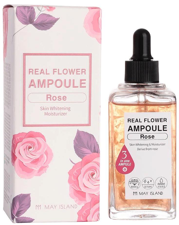 Сыворотка Real Flower Ampoule Rose, 100мл May Island