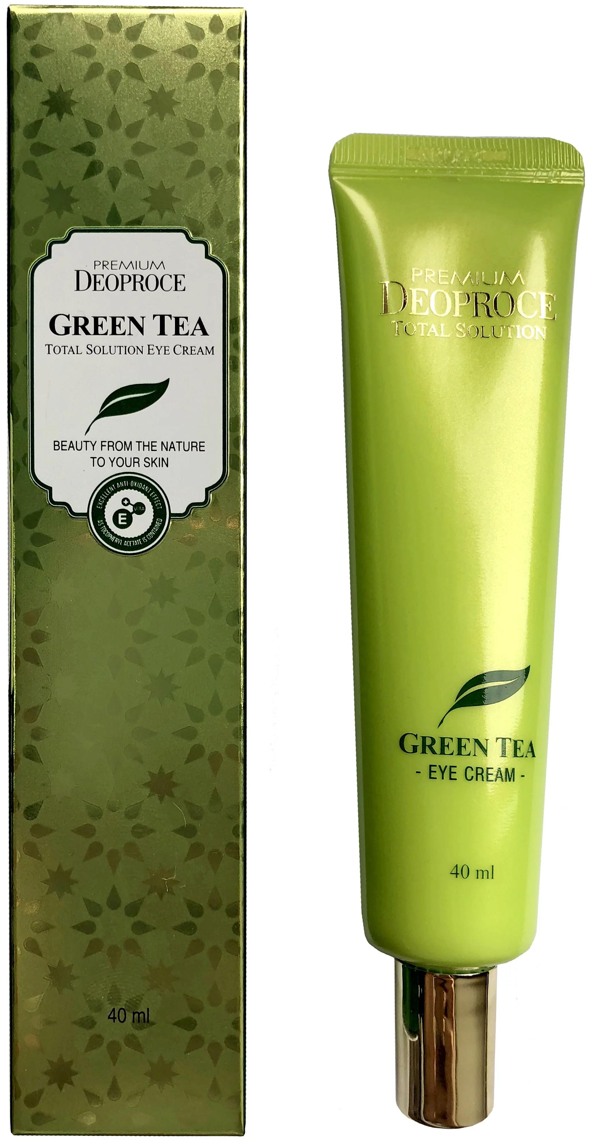 Крем для век увлажняющий с экстрактом зеленого чая Premium Greentea Total Solution Eye Crea, 40 мл Deoproce
