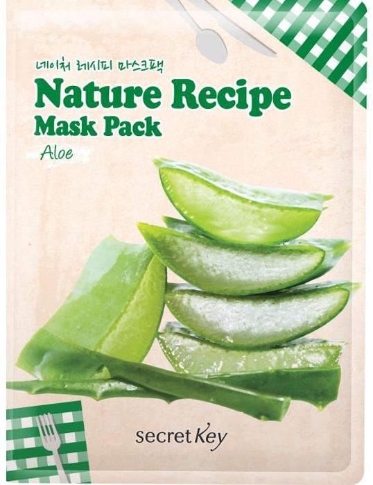 Маска тканевая алое Nature Recipe Mask Pack Aloe Secret Key