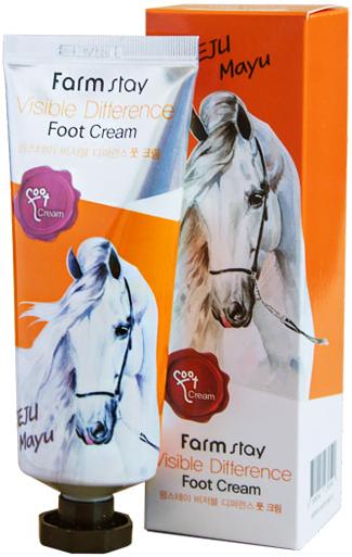 Крем для ног с лошадиным маслом Visible Difference Foot Cream Jeju Mayu, 100г FarmStay