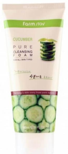Пенка для лица увлажняющая с экстрактом огурца Cucumber Pure Cleansing Foam, 180мл FarmStay