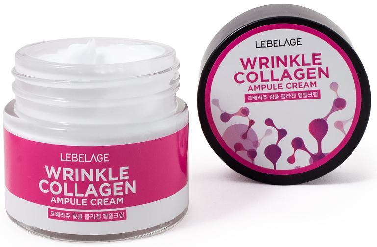 Крем для лица ампульный с коллагеном Wrinkle Collagen Ampule Cream, 70мл Lebelage