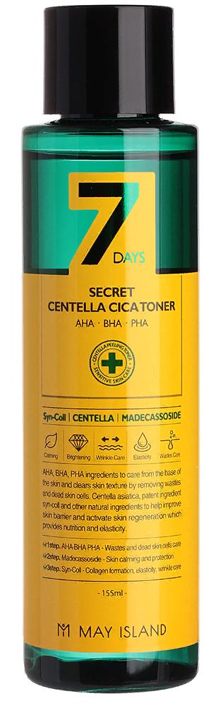 Тонер для лица успокаивающий 7 Days Secret Centella Cica Toner, 155мл May Island