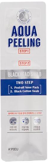 Маска для лица двухшаговая для удаления черных точек Aqua Peeling Black Head Swab A'Pieu
