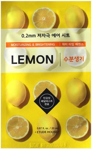 Маска для лица тканевая с экстрактом лимона 0.2 Therapy Air Mask Lemon, 20мл Etude House