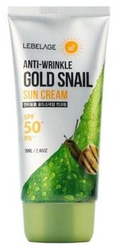 Крем солнцезащитный с улиточным муцином Anti Wrinkle God Snail Sun Cream SPF50+ PA+++ Lebelage