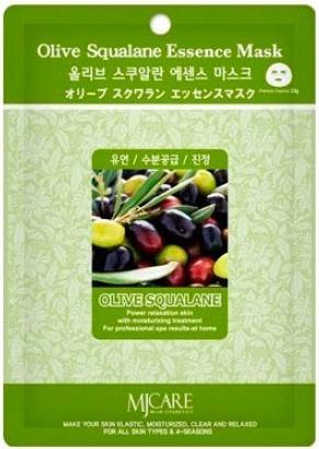 Маска тканевая Essence Mask Vitamin Olive Squalane, оливковая Mijin