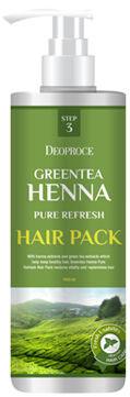 Маска для волос с зеленым чаем и хной Greentea Henna Pure Refresh, 1000 мл Deoproce