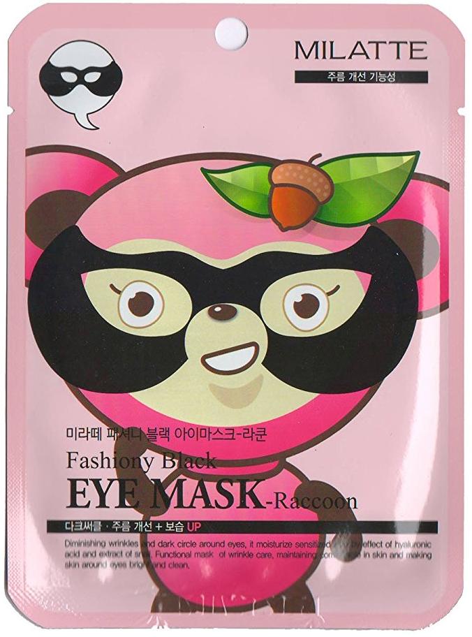 Маска от морщин вокруг глаз Fashiony Black Eye Mask, Raccoon Milatte