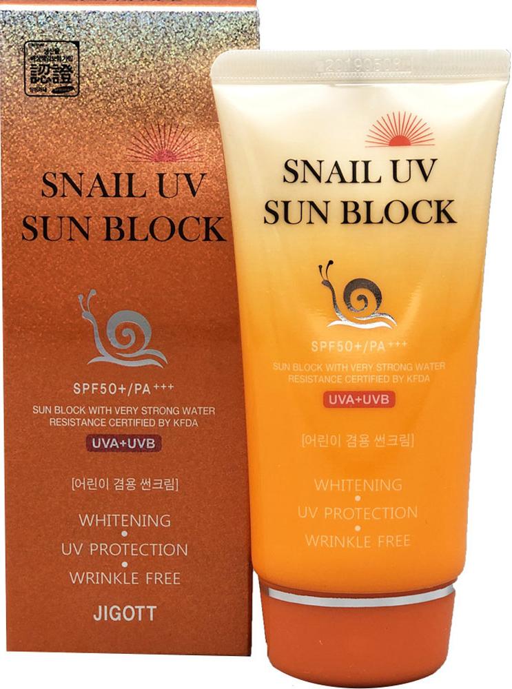 Крем солнцезащитный с улиточным муцином Snail Uv Sun Block Cream v, 70мл Jigott