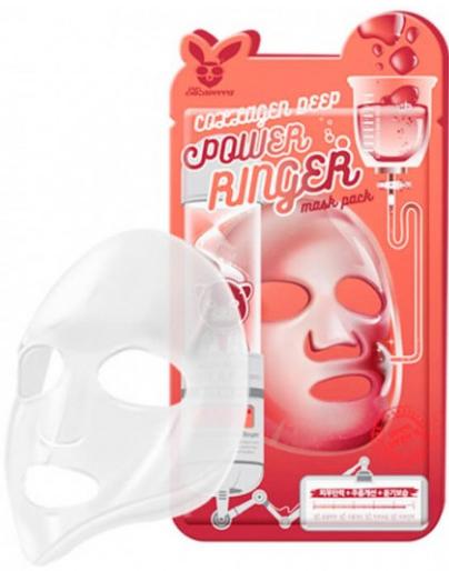 Маска для лица укрепляющая с коллагеном Deep Power Ring Mask, Collagen Elizavecca