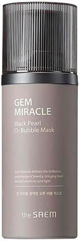 Маска для лица Gem Miracle Black Pearl O2 Bubble Mask, с экстрактом жемчуга, 50мл The Saem