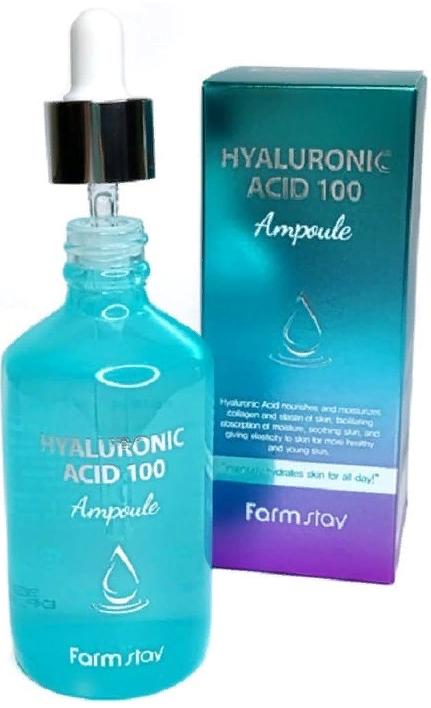 Сыворотка ампульная с гиалуроновой кислотой Hyaluronic Acid 100 Ampoule, 100мл FarmStay