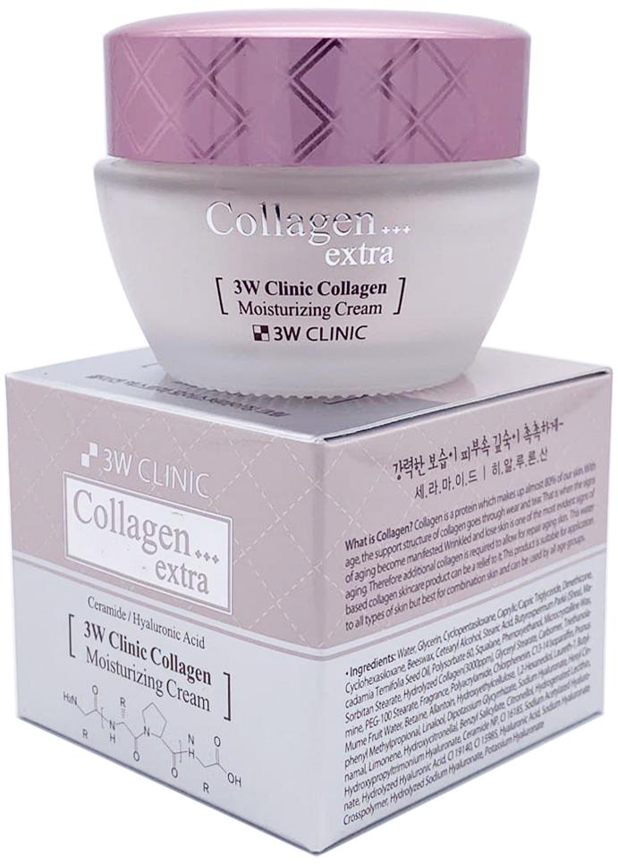 Крем для лица с коллагеном увлажняющий Collagen Extra Moisturizing Cream, 60мл 3W Clinic