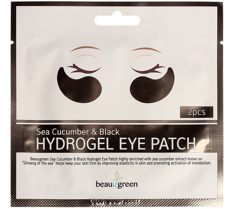 Патчи для глаз гидрогелевые Sea Cucumber & Black Hydrogel Eye Patch, 1 пара, 8г BeauuGreen
