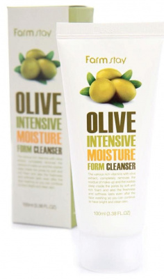 Пенка для умывания увлажняющая с экстрактом оливы Olive Intensive Moisture Foam Cleanser, 100мл FarmStay