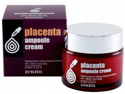 Крем для лица плацентарный Placenta Ampoule Cream, 70мл Zenzia