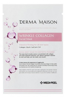 Маска для лица ампульная антивозрастная Derma Maison Wrinkle Collagen Facial Mask, 23мл MEDI-PEEL
