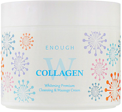 Крем массажный осветляющий Collagen Whitening Premium Cleansing & Massage Cream, 300мл Enough